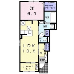 古国府駅 徒歩17分 1階の物件間取画像